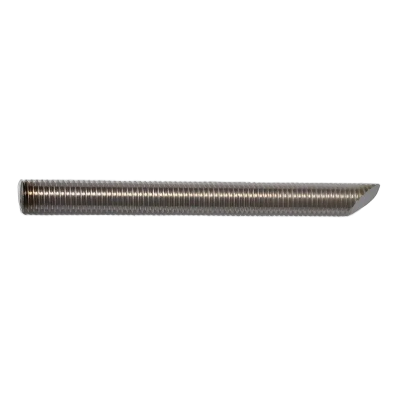 Chanfro de 45° da barra roscada inox 304